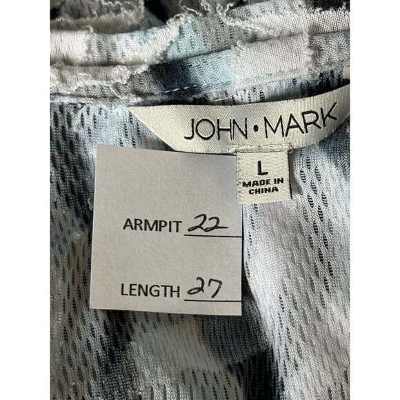 John Mark Tunic Top  Women's Size L Artsy Whimsical Flowy 3/4 Sleeves Old Money - Picture 2 of 13